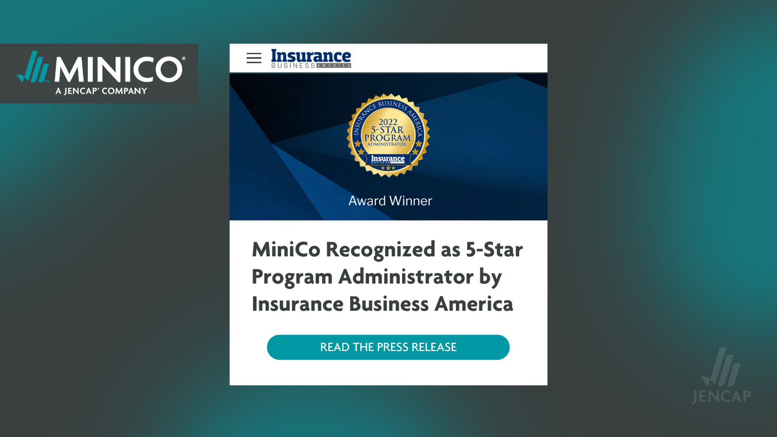 MiniCo Recognized as 5-Star Program Administrator by Insurance Business America